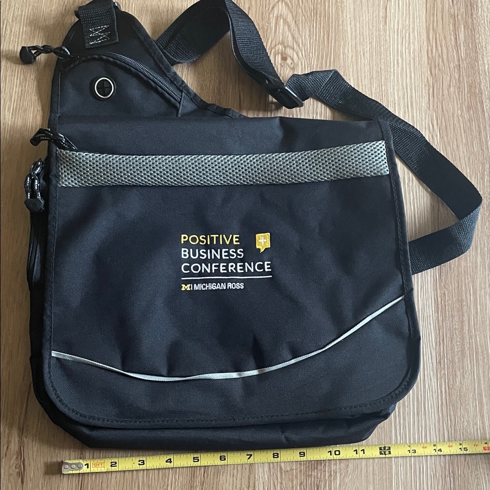 University of Michigan Ross Black Messenger Bag